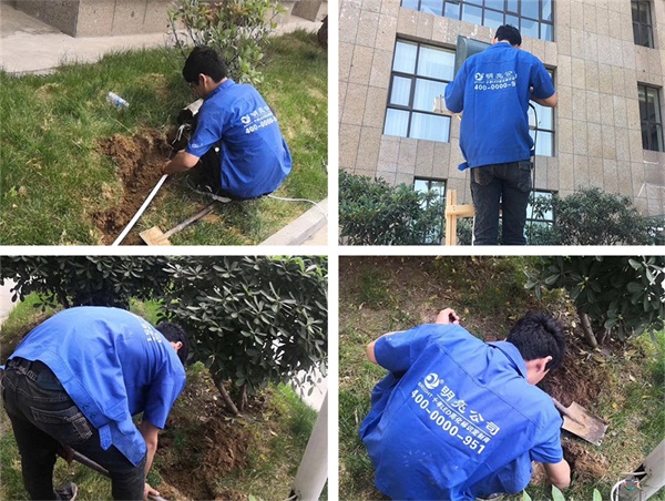 開(kāi)封市龍亭區街道亮化工程施工現場(chǎng)